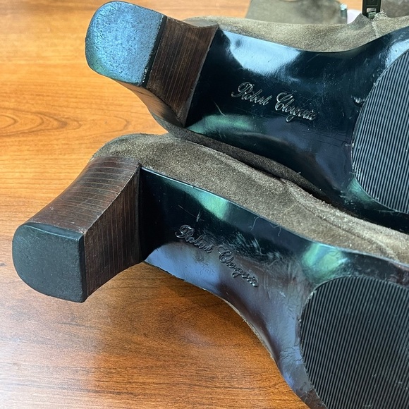 Robert Clergerie Green Suede Boots Sz 10 - Picture 4 of 15